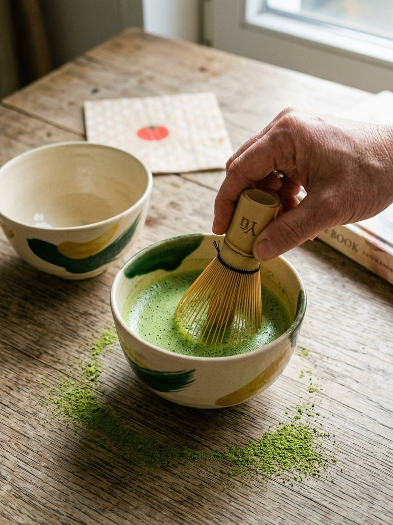 Ceremonial: Puur met water. Zacht, vol en traditioneel geklopt.