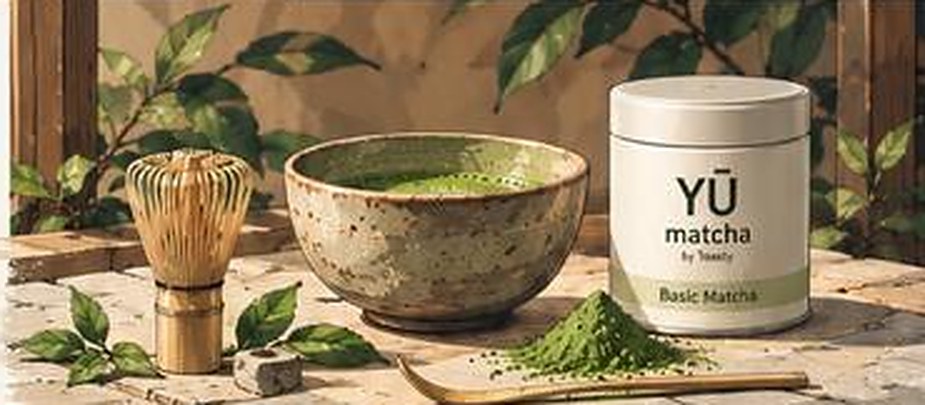 YŪ Basic Matcha met kom en bamboe klopper